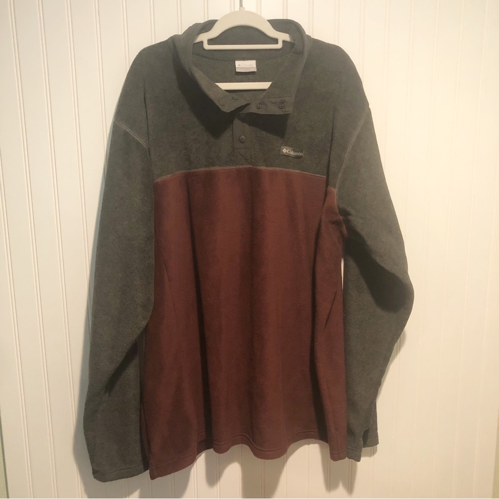 Columbia Snap Button Fleece Sweat Shirt